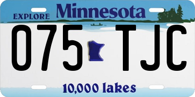 MN license plate 075TJC