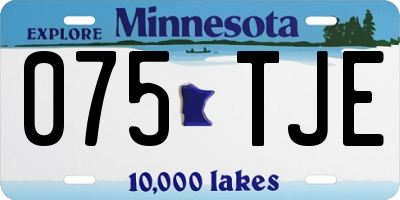 MN license plate 075TJE