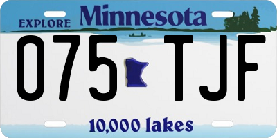 MN license plate 075TJF