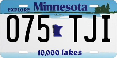 MN license plate 075TJI