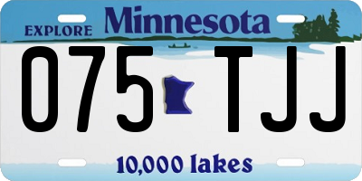 MN license plate 075TJJ