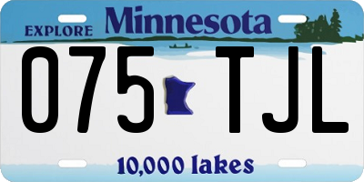 MN license plate 075TJL