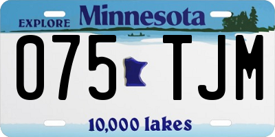 MN license plate 075TJM
