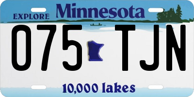 MN license plate 075TJN