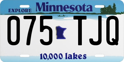 MN license plate 075TJQ