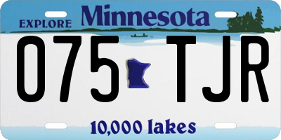 MN license plate 075TJR