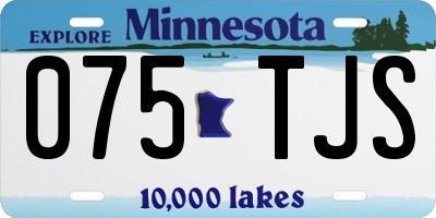 MN license plate 075TJS
