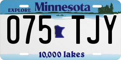 MN license plate 075TJY