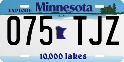 MN license plate 075TJZ