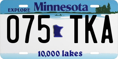 MN license plate 075TKA
