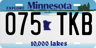 MN license plate 075TKB
