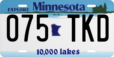 MN license plate 075TKD