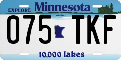 MN license plate 075TKF