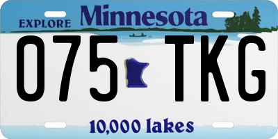 MN license plate 075TKG