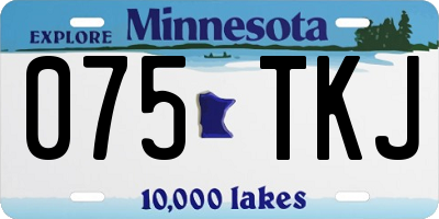 MN license plate 075TKJ