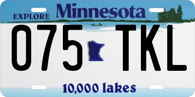 MN license plate 075TKL