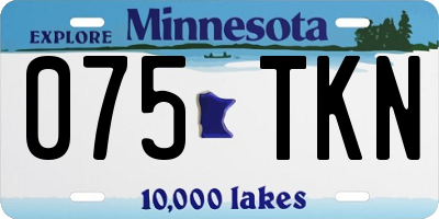 MN license plate 075TKN