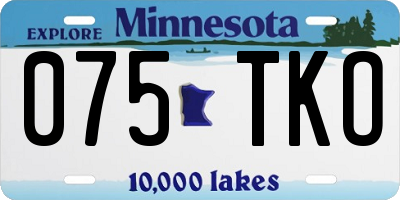 MN license plate 075TKO