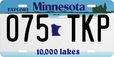 MN license plate 075TKP