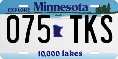 MN license plate 075TKS