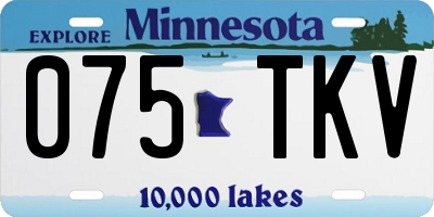 MN license plate 075TKV