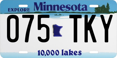 MN license plate 075TKY