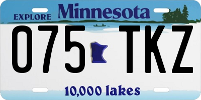MN license plate 075TKZ