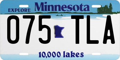 MN license plate 075TLA