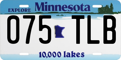 MN license plate 075TLB