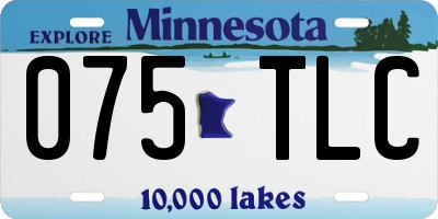 MN license plate 075TLC