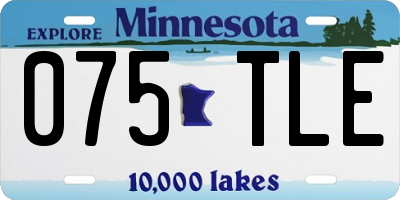 MN license plate 075TLE