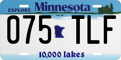 MN license plate 075TLF