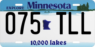 MN license plate 075TLL