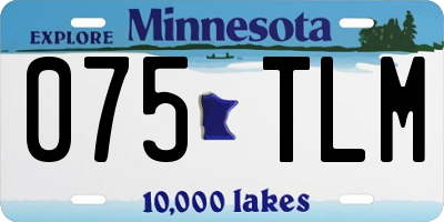 MN license plate 075TLM