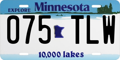 MN license plate 075TLW