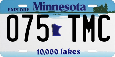 MN license plate 075TMC