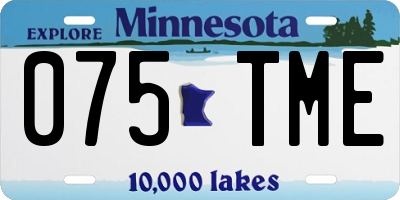 MN license plate 075TME