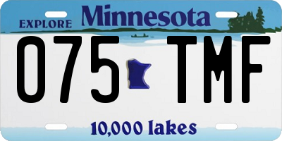 MN license plate 075TMF