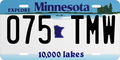 MN license plate 075TMW