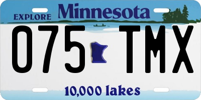 MN license plate 075TMX