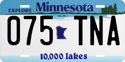 MN license plate 075TNA