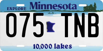 MN license plate 075TNB