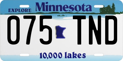 MN license plate 075TND