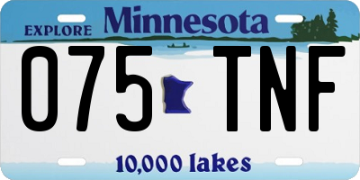 MN license plate 075TNF