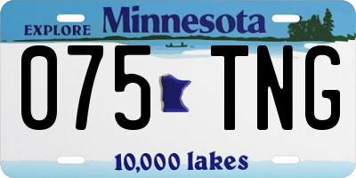 MN license plate 075TNG