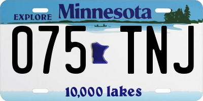 MN license plate 075TNJ