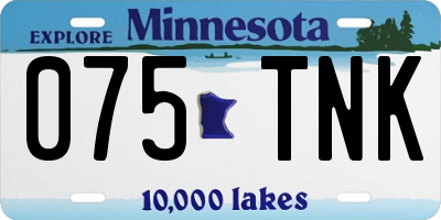 MN license plate 075TNK