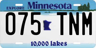 MN license plate 075TNM