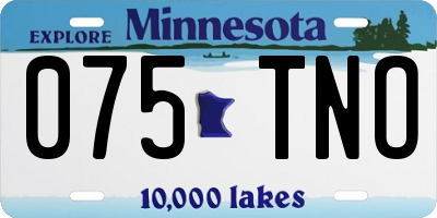 MN license plate 075TNO