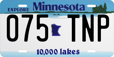 MN license plate 075TNP